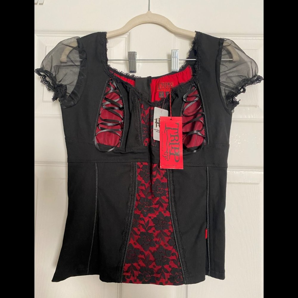 Tripp nyc Red and Black Corset